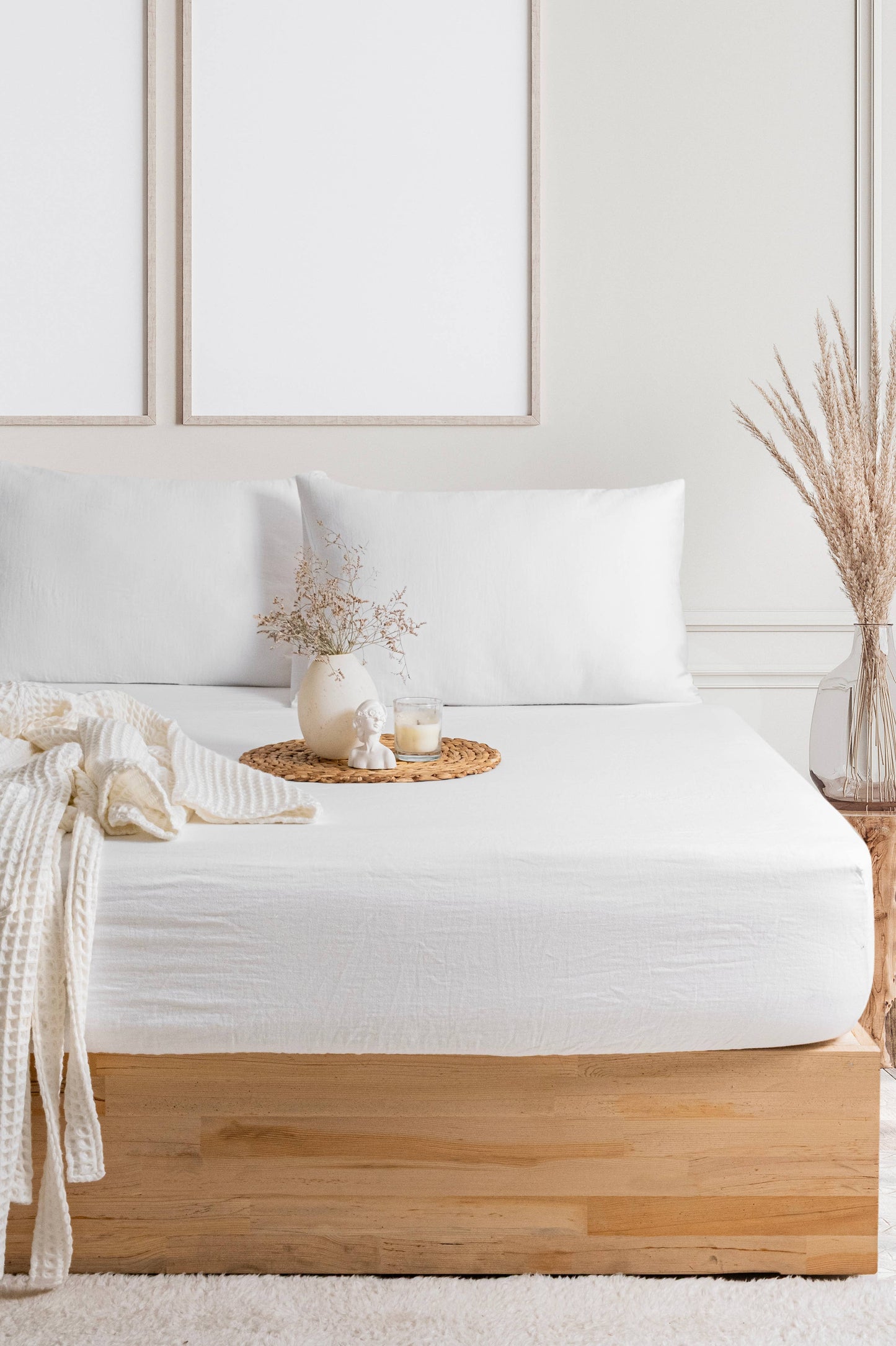 Organic Muslin Fitted Sheet GOTS Certified Bedding Set