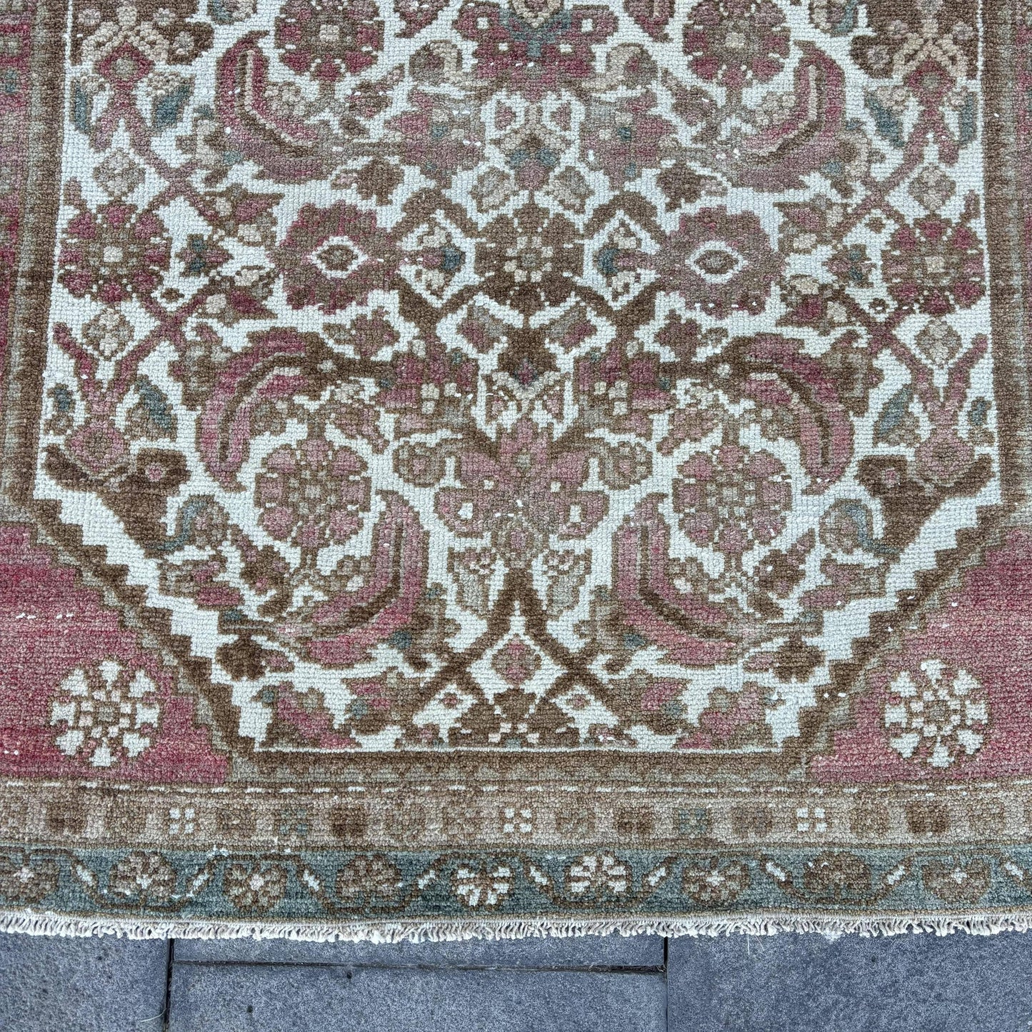 Turkish Vintage Bohemian Kilim Rug Handwoven Door Mat