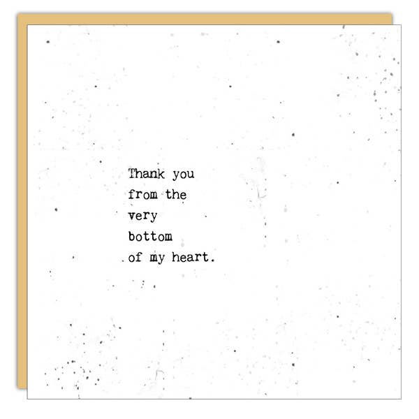 Stationery - Card - Little Gem - Thank You From The Bottom Of My Heart