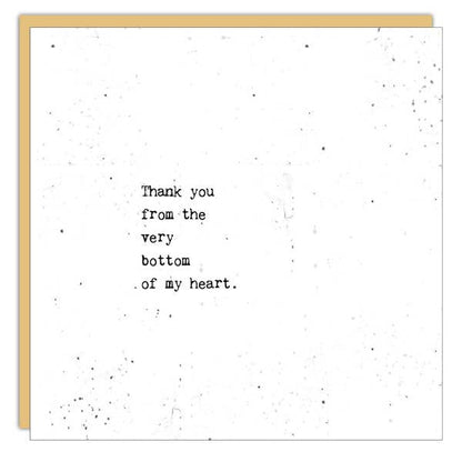 Stationery - Card - Little Gem - Thank You From The Bottom Of My Heart