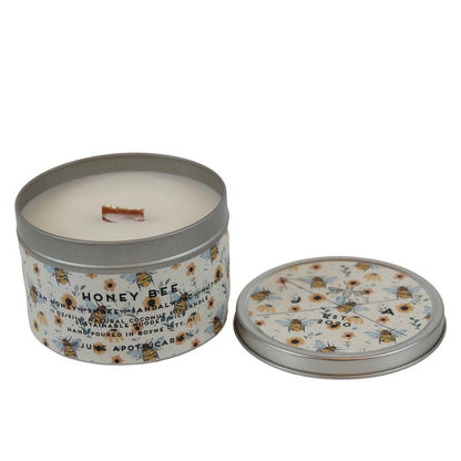Honey Bee Wooden Wick 11 oz Tin Candle
