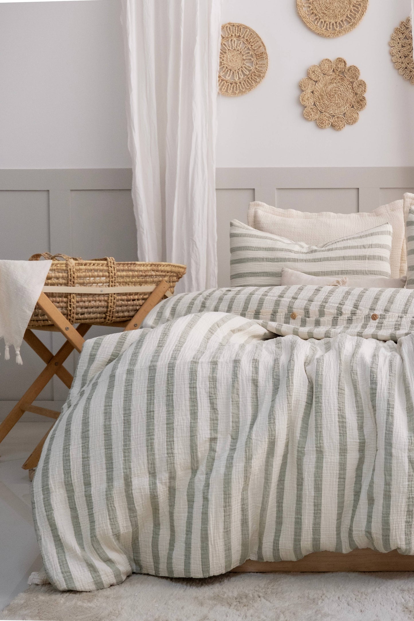 Gots Certified Muslin Duvet Cover Set With Pillowcases