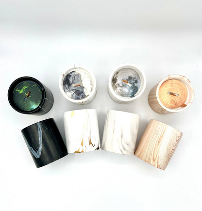 Biophilia:  Gold & White Marble Labdanum Scented Candle