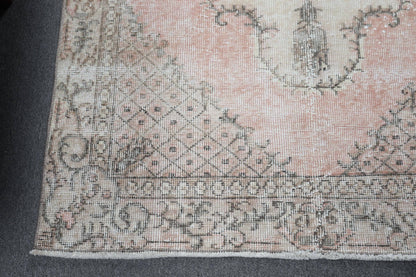 Turkish Accent Rug 3,5x6,5 ft (108x198 cm), Beige Abstract Vintage Rug