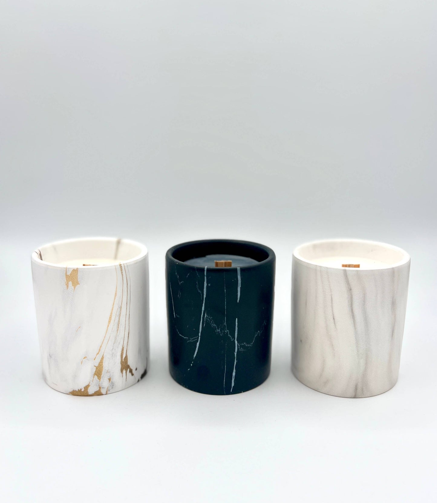 Biophilia:  Gold & White Marble Labdanum Scented Candle
