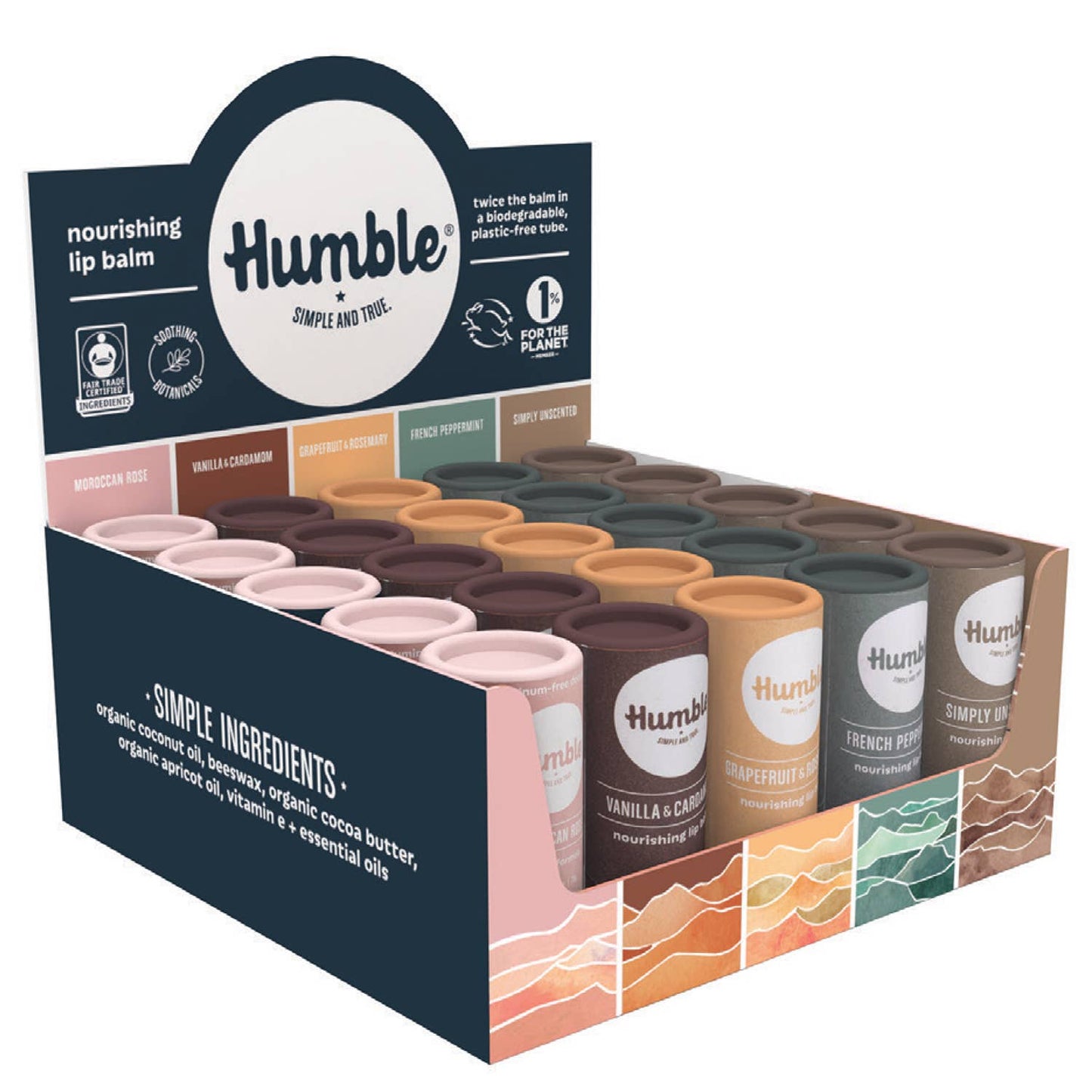 Variety Plastic-Free Lip Balm (25-pack)