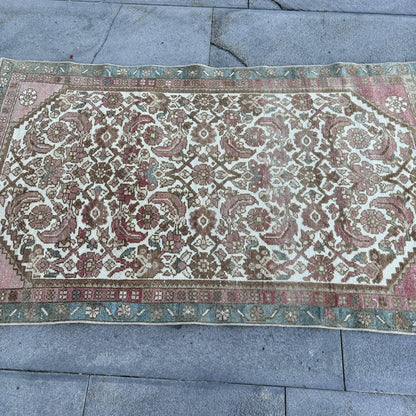 Turkish Vintage Bohemian Kilim Rug Handwoven Door Mat