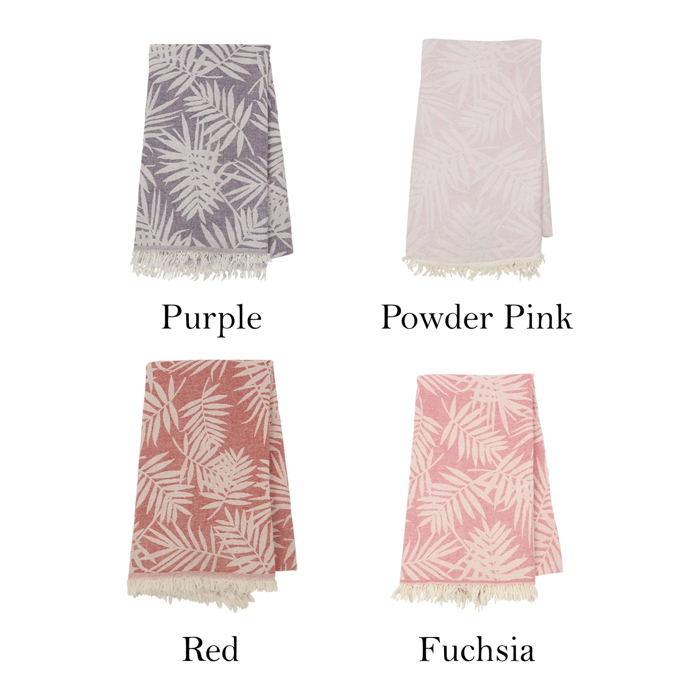 Tropical Patterned Turkish Cotton Towels for Daily Use