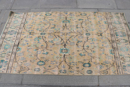 Vintage Turkish Oushak Wool Rugs for Kitchen & Entryway