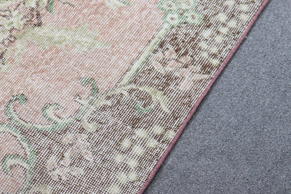 Vintage Turkish Rug 6,3x8 ft (193x244 cm), Beige Wool Rug