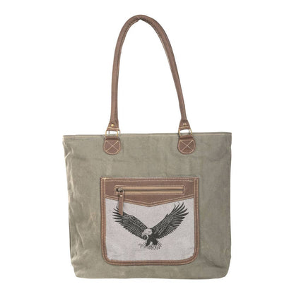 Eagle Tote With Leather Trim