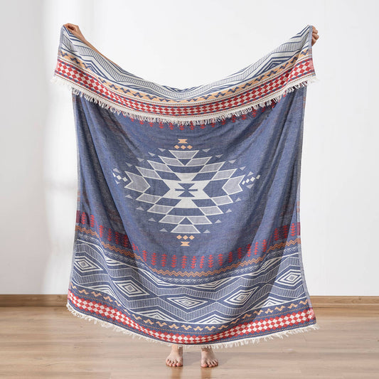 100% Cotton Throw Blanket Home Decor 51x67" Farmhouse Cover