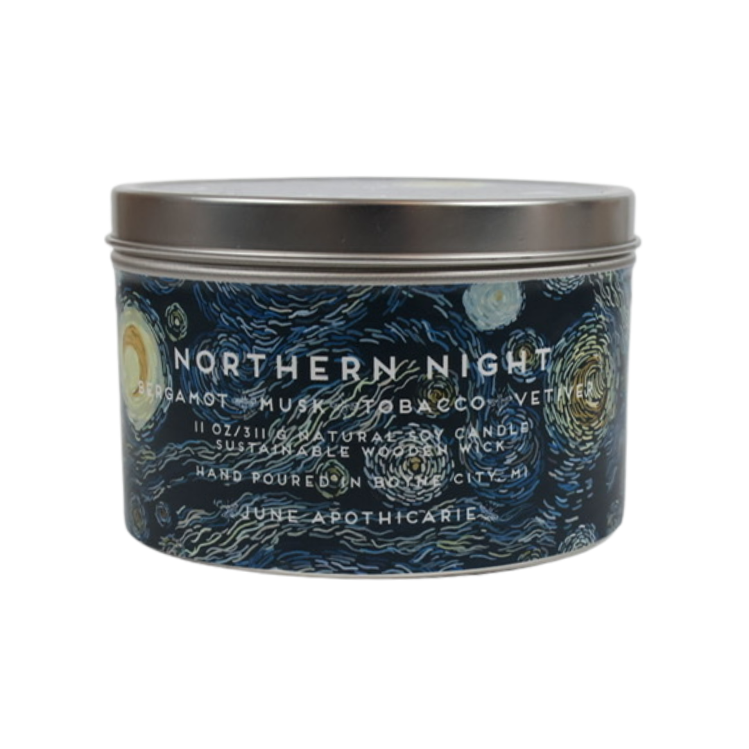 Northern Night Wooden Wick 11 oz Tin Candle