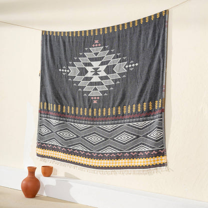 100% Cotton Throw Blanket Home Decor 51x67" Farmhouse Cover