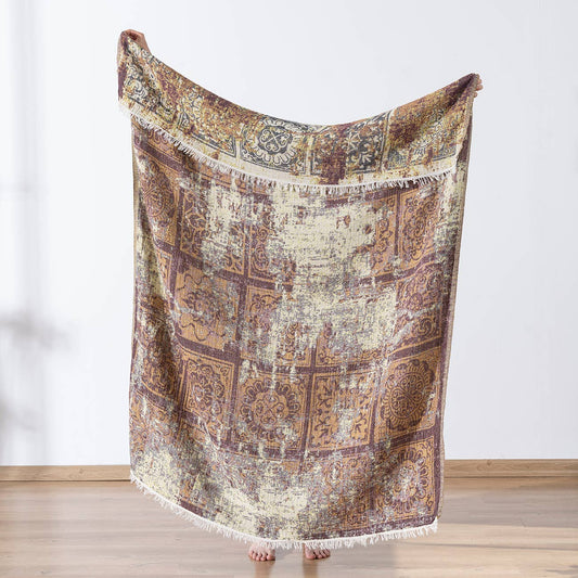 100% Cotton Throw Blanket Home Decor 51x67" Farmhouse Cover