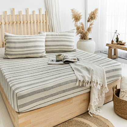 Organic Muslin Fitted Sheet GOTS Certified Bedding Set