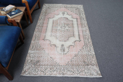 Turkish Accent Rug 3,5x6,5 ft (108x198 cm), Beige Abstract Vintage Rug