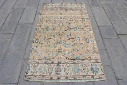 Vintage Turkish Oushak Wool Rugs for Kitchen & Entryway