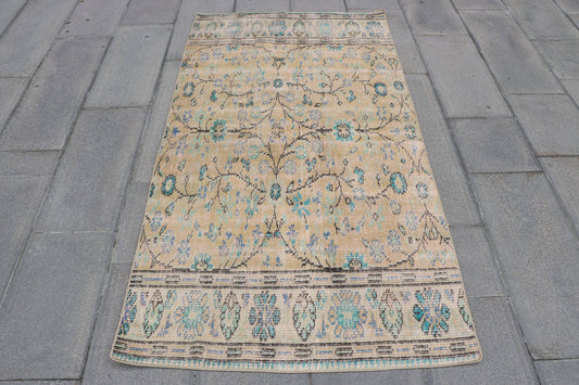 Vintage Turkish Oushak Wool Rugs for Kitchen & Entryway