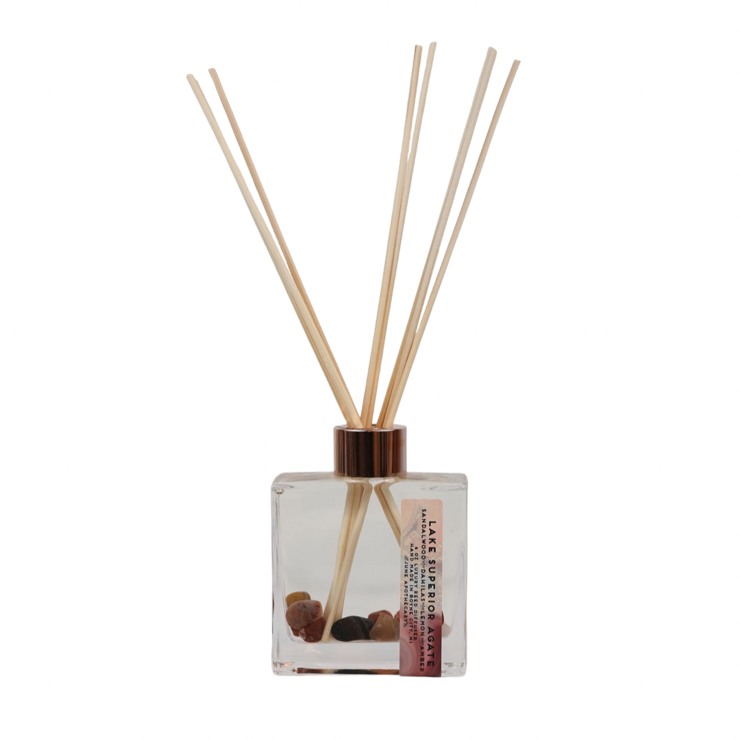 Lake Superior Agate 4 oz Luxury Reed Diffuser - Michigan