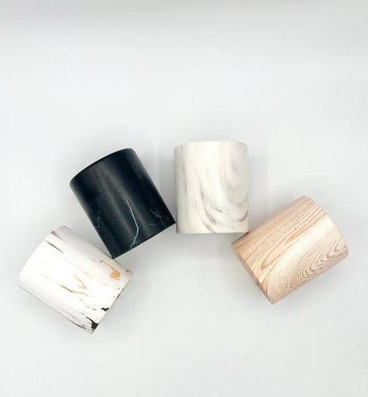 Biophilia:  Gold & White Marble Labdanum Scented Candle
